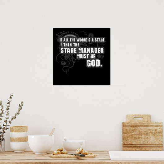 Grunge Bühne Manager Poster (Küche)