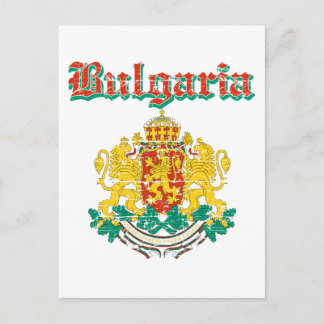 Grunge Bulgarien Wappen-Designs Postkarte