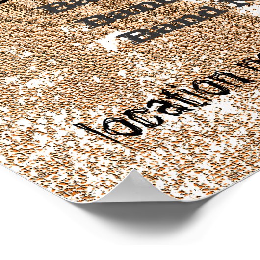 Grunge Burlap entlastet individuell anpassbar Poster (Ecke)