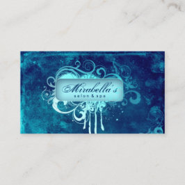 Grunge Business Card Blume Salon Wellness-Center B Visitenkarte