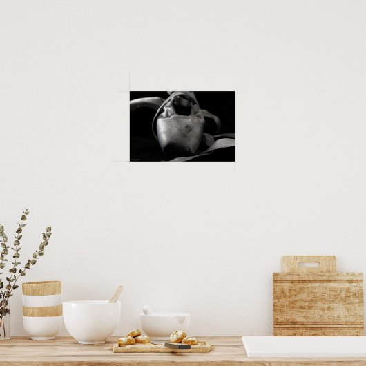 Grunge BW Pointe (Ballet) Schuhe Poster (Küche)