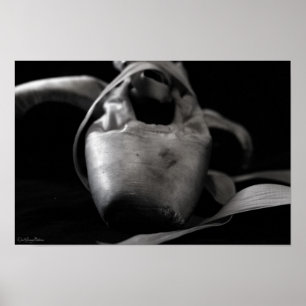 Grunge BW Pointe (Ballet) Schuhe Poster