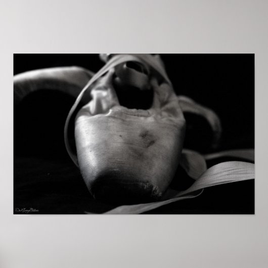 Grunge BW Pointe (Ballet) Schuhe Poster (Vorne)