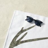 Grunge Camouflage Hirsche Silhouette Strandtuch (Beispiel)