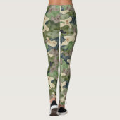 Grunge Camouflage Subtle Dirt Pattern Leggings (Rückseite)