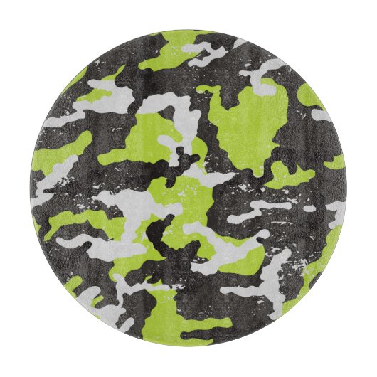 Grunge Camouflage Vintager Hintergrund Schneidebrett (Vorderseite)