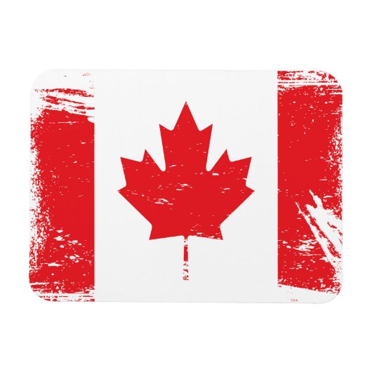 Grunge Canada Flag Magnet (Horizontal)