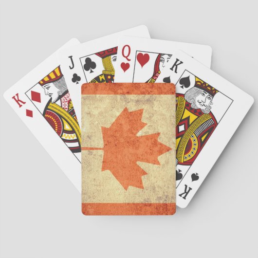 Grunge Canada Flag Spielkarten (Rückseite)