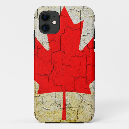 Grunge Canada-Flagge Case-Mate iPhone Hülle (Rückseite)
