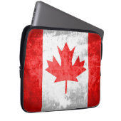 Grunge Canadian Flag Laptopschutzhülle (Vorne Rechts)