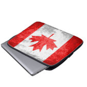 Grunge Canadian Flag Laptopschutzhülle (Vorne Knopf)