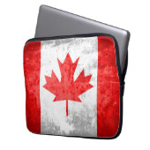 Grunge Canadian Flag Laptopschutzhülle (Vorderseite Links)