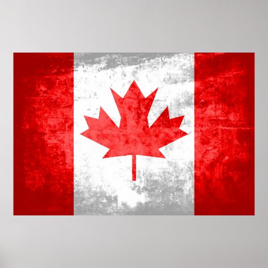 Grunge Canadian Flag Poster (Vorne)