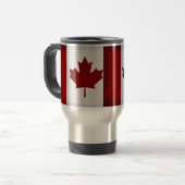 Grunge Canadian Flag Reisebecher (Vorderseite Links)