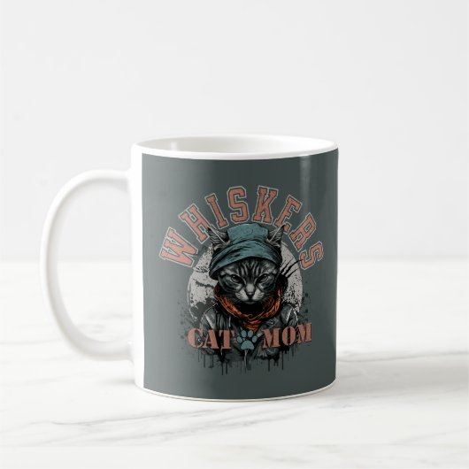 Grunge Cat Mama Kaffeetasse (Links)