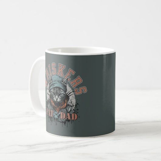 Grunge Cat Vater Kaffeetasse (Vorderseite Links)