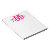 Grunge Chic Personalisiert Monogram Notepad Notizblock (angewinkelt)