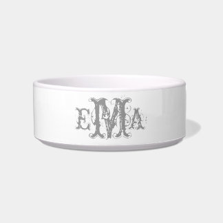 Grunge Chic Personalisiert Monogram Pet Bowl Napf