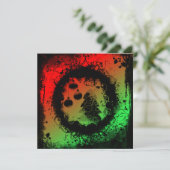 Grunge Christmas Einladung (Stehend Vorderseite)