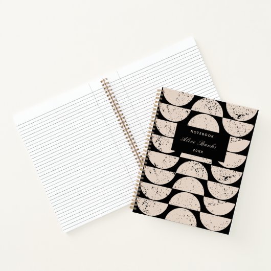 Grunge Circles & Script Name Notizblock (Innenseite)