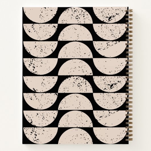 Grunge Circles & Script Name Notizblock (Rückseite)