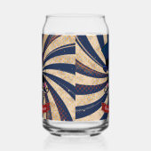 Grunge Circus Sugar Skull Ringmaster Custom Text Dosenglas (Rechts)