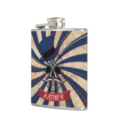 Grunge Circus Sugar Skull Ringmaster Personalised Flachmann (Links)