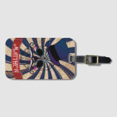 Grunge Circus Sugar Skull Ringmaster Personalised Gepäckanhänger (Vorderseite (Horizontal))