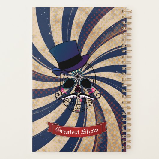 Grunge Circus Sugar Skull Ringmaster Planer (Rückseite)