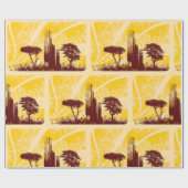 Grunge City Geschenkpapier (Flach)