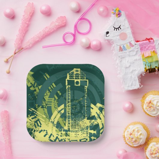 Grunge City Graphic Pappteller (Party)