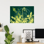 Grunge City Graphic Poster (Heimbüro)