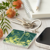 Grunge City Graphic Schlüsselanhänger (Vorderseite rechts)