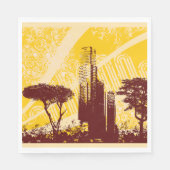 Grunge City Serviette (Vorderseite)