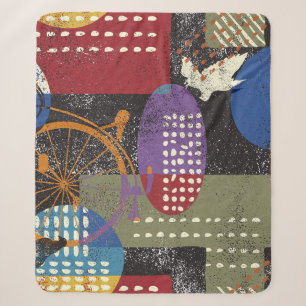 Grunge Cityscape: Nahtlose Vintage Textur Sherpadecke