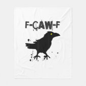 Grunge Coffee F-Caw-F Crow Adult Humor Graphic Tee Fleecedecke (Vorderseite)
