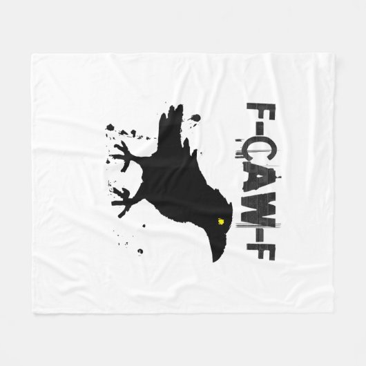 Grunge Coffee F-Caw-F Crow Adult Humor Graphic Tee Fleecedecke (Vorderseite (Horizontal))