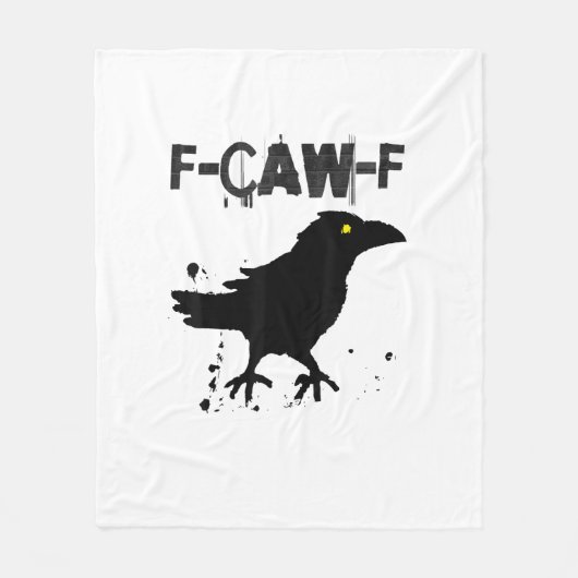 Grunge Coffee F Caw F Crow Humor Creative Style Fleecedecke (Vorderseite)