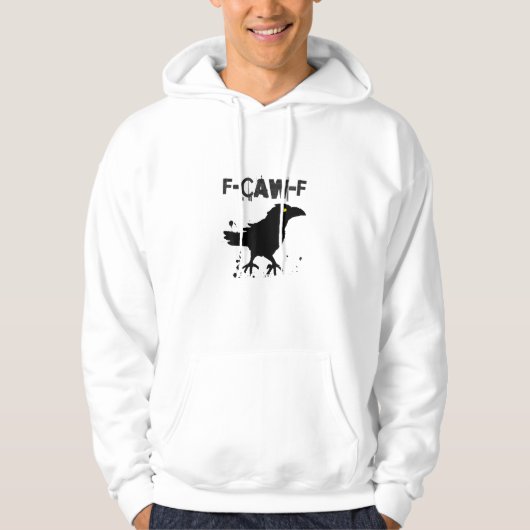 Grunge Coffee F Caw F Crow Humor Creative Style Hoodie (Vorderseite)
