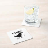 Grunge Coffee F Caw F Crow Humor Creative Style Rechteckiger Pappuntersetzer (Vor Ort)
