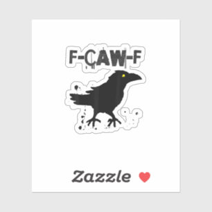Grunge Coffee F Krächz F Krähe Humor Kreativer Sti Aufkleber