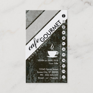 Grunge COFFEE-Lochkarte: (11 kaufen 1 kostenlos) Treuekarte