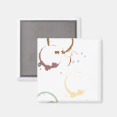 Grunge Coffestain Magnet (Vorderseite/Rückseite)