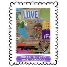 Grunge Collage Creative Custom Notebook