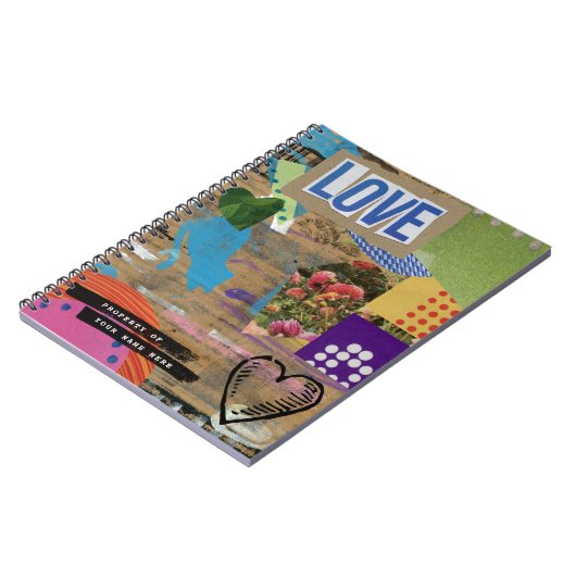 Grunge Collage Creative Custom Notebook Notizblock (Linke Seite)