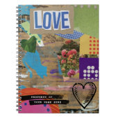 Grunge Collage Creative Custom Notebook Notizblock (Vorderseite)