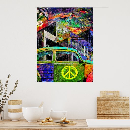 Grunge Collage Poster (Küche)