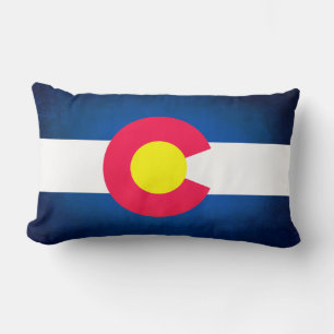 Grunge Colorado Fahne Lumbalkissen Lendenkissen