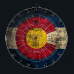 Grunge Colorado Flag Dartscheibe<br><div class="desc">Hier haben wir unsere maßgeschneiderte Grunge Colorado Flag Dart Board</div>