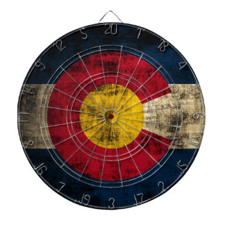 Grunge Colorado Flag Dartscheibe